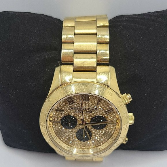 Michael Kors Layton Glitz MK5830 Womens Stainless - Picture 5 of 11